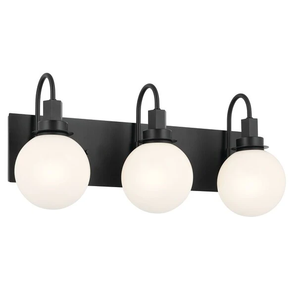 Kichler Lighting Hex 22.75 in. 3-Light Black Vanity Light