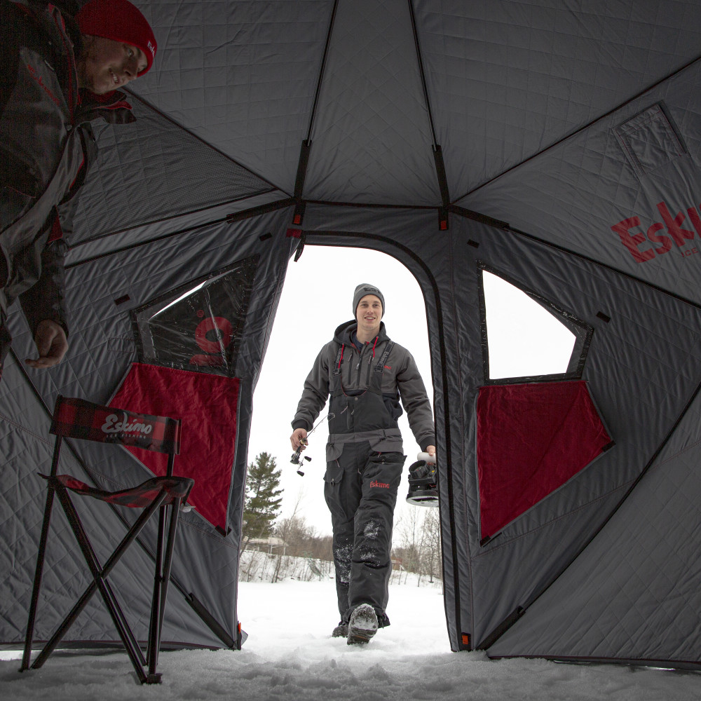 Outbreak 250 XD with Storm Shield Fabric Portable Ice Fishing Shelter ;