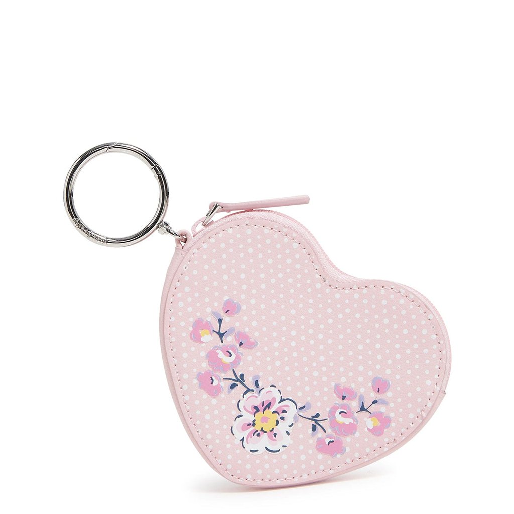 Vera Bradley  Heart Bag Charm in Mon Amour Soft Blush