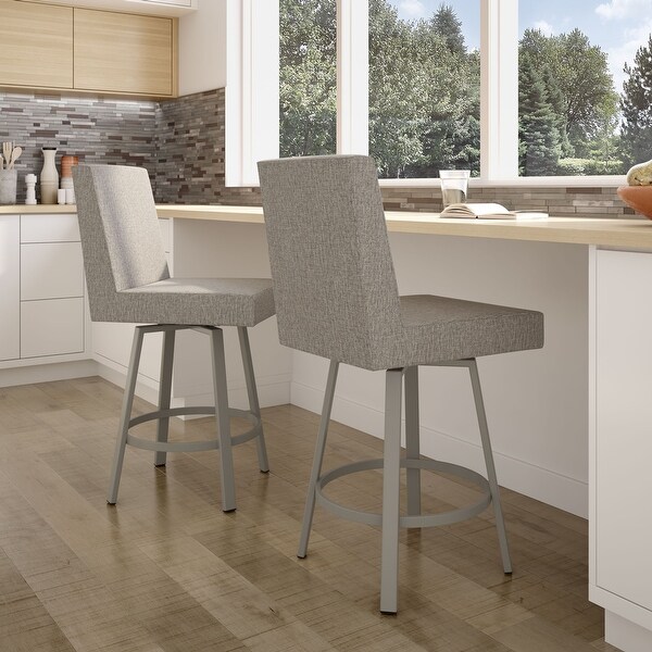 Amisco Hartman Swivel Counter and Bar Stool