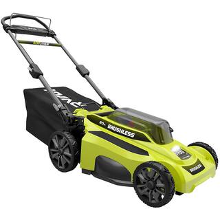 RYOBI 40V Brushless 20 in. Cordless Battery Walk Behind Push Lawn Mower with 6.0 Ah Battery and Charger RY401110