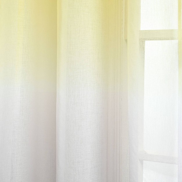 Sheer Umbre Fiesta Curtain Panels Yellow gray Lush D cor