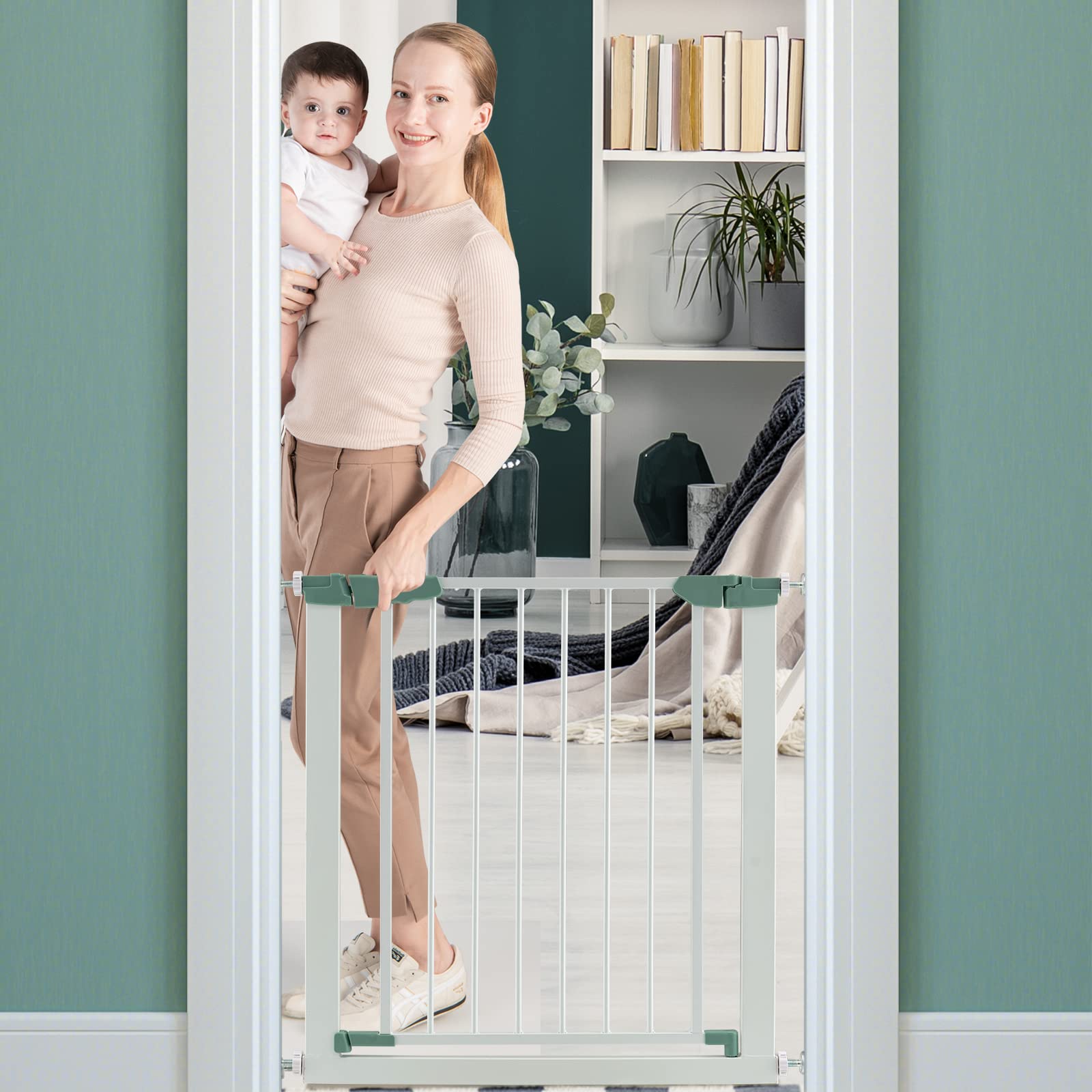 Costzon Auto-Close Baby Gate 30'' to 32.5'', 30 in Height Dog Gate