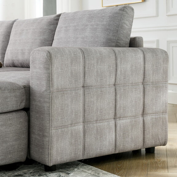 Upholstered Modular Sofa  L Shaped Sectional Sofa ...