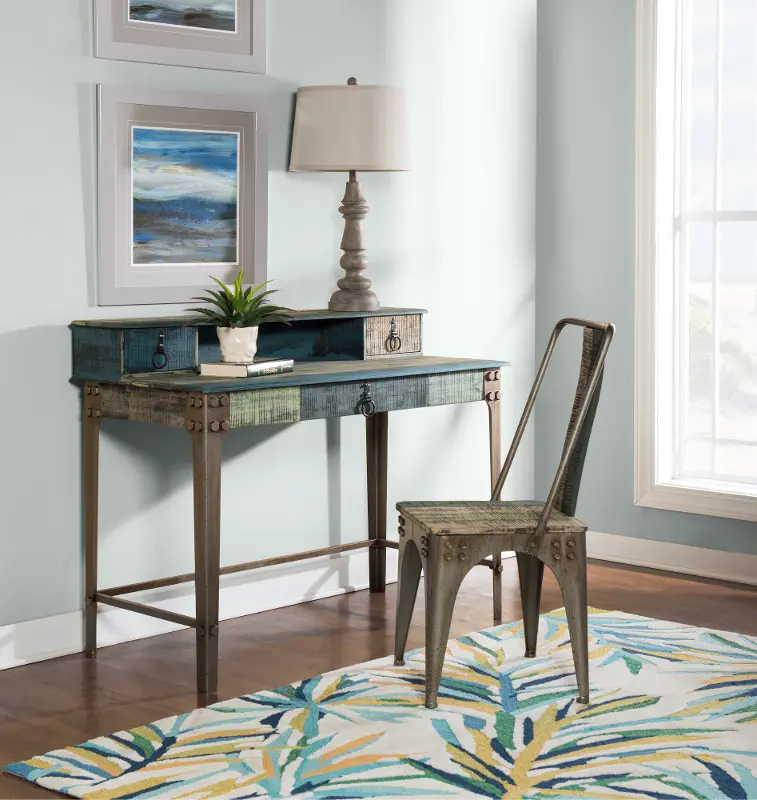 Calyspo Blue Rustic Desk