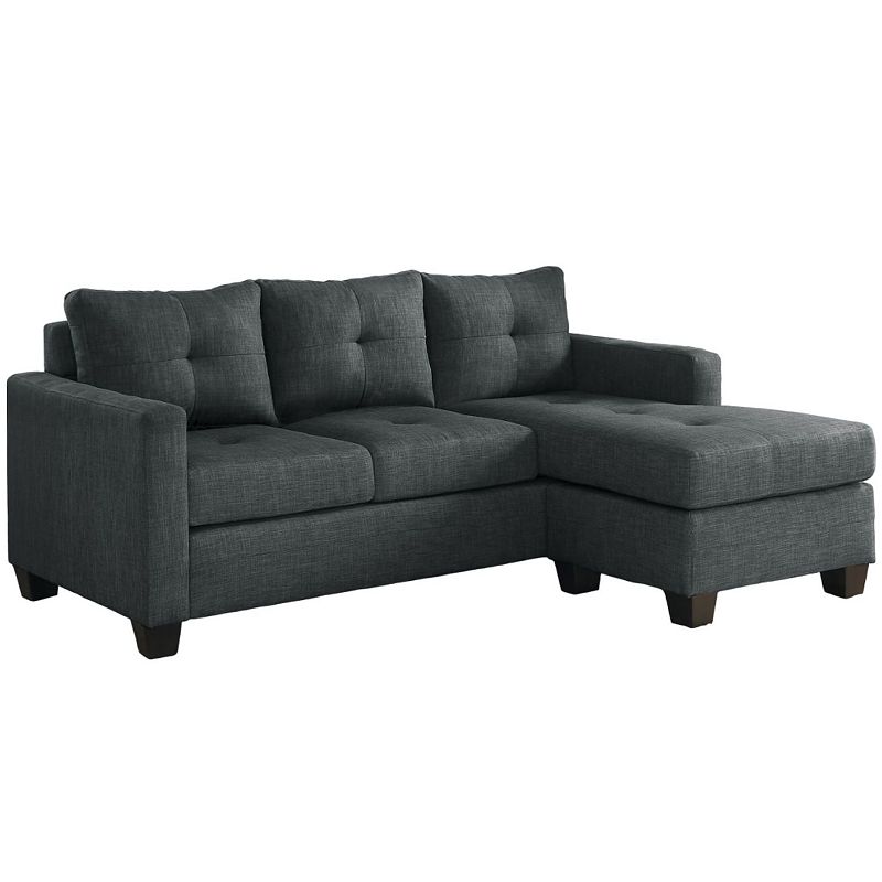 F.c Design Reversible Sofa Chaise Unique Style Microfiber Fabric Upholstered Sectional Couch