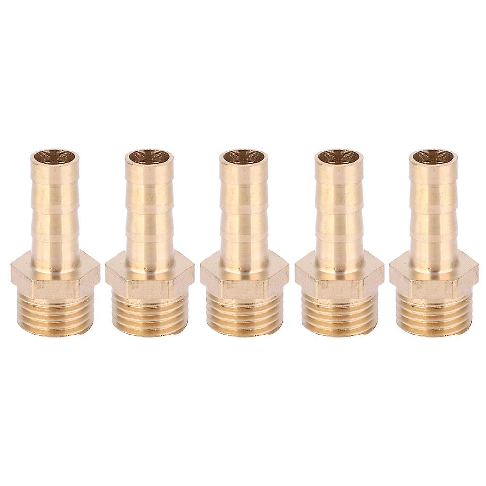 5pcs G1/4 Male Thread Barb Connector Brass Pipe Fitting Connector Joint For Gas Liquid8mm