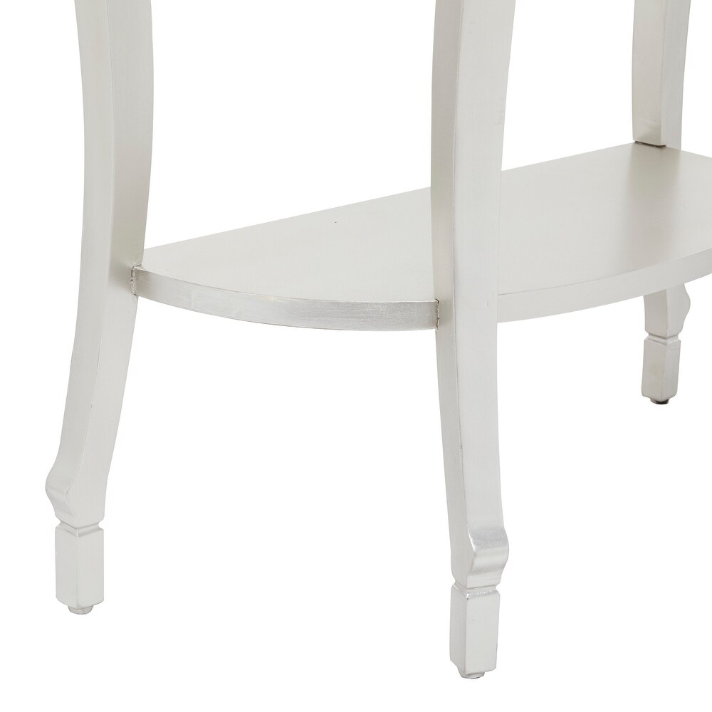 White Fir Glam Console Table with Mirror (Set of 2)   32 x 14 x 32