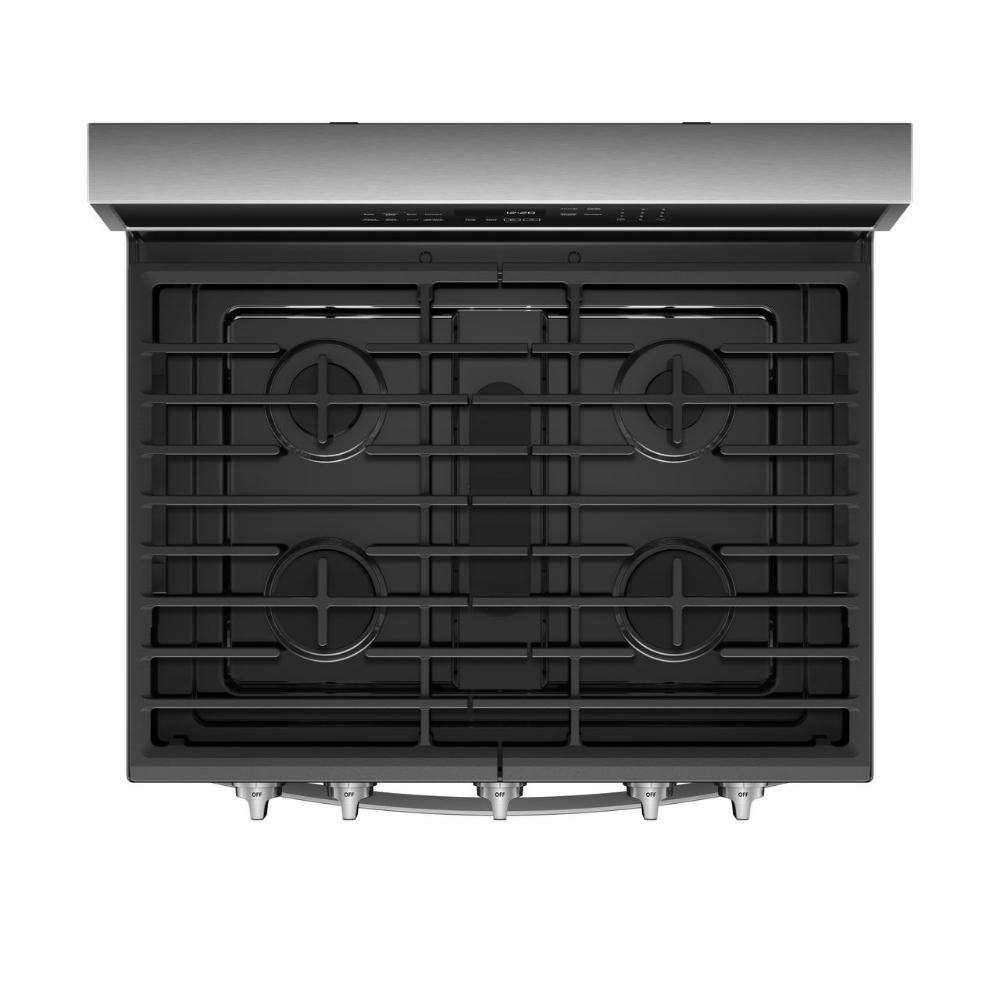 Whirlpool 5.8 cu. ft. Smart Gas Freestanding Range in Fingerprint Resistant Stainless Steel with EZ-2-LIFT Grates WFG975H0HZ