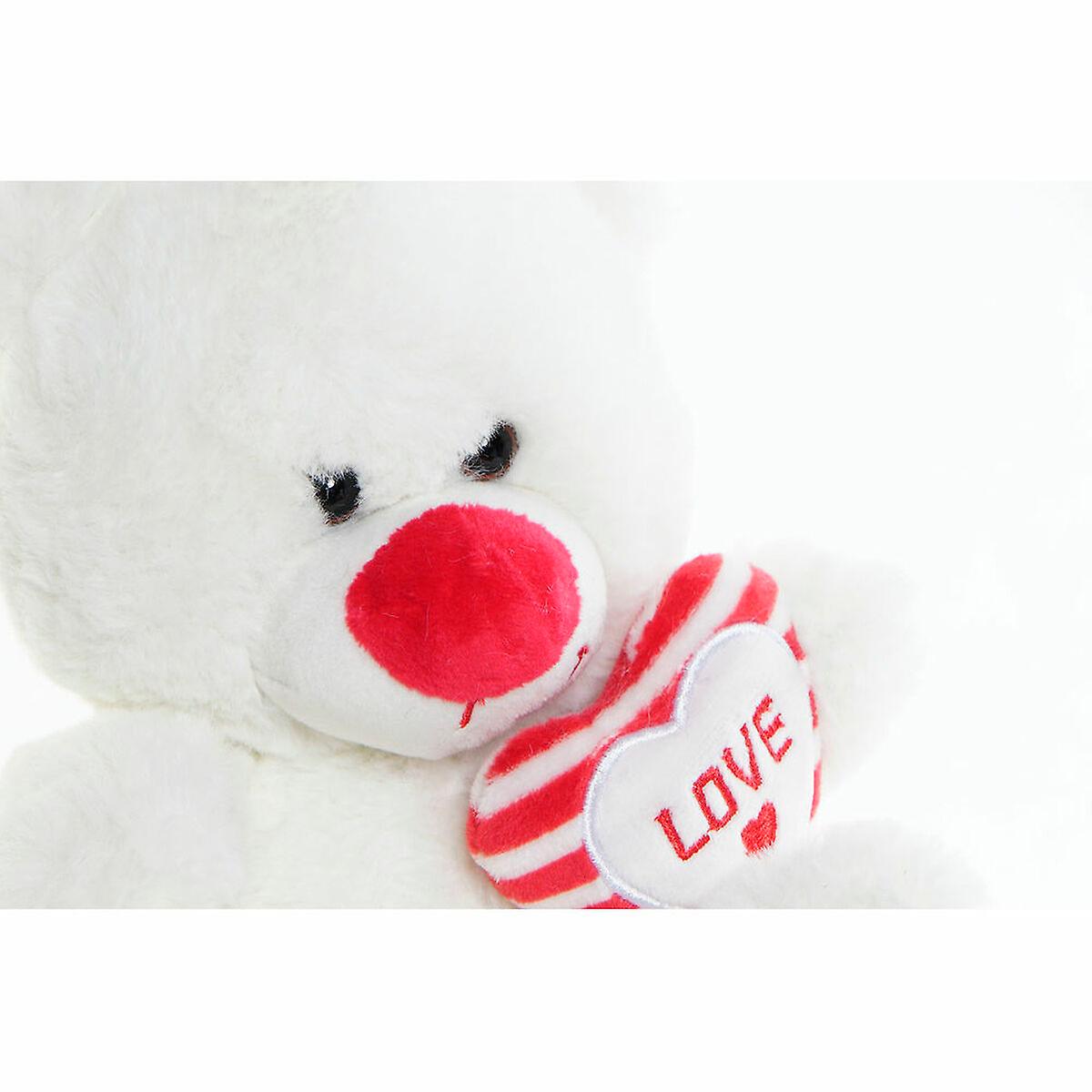 Fluffy toy DKD Home Decor White Red Plastic Children's 17，5 x 15 x 20 cm