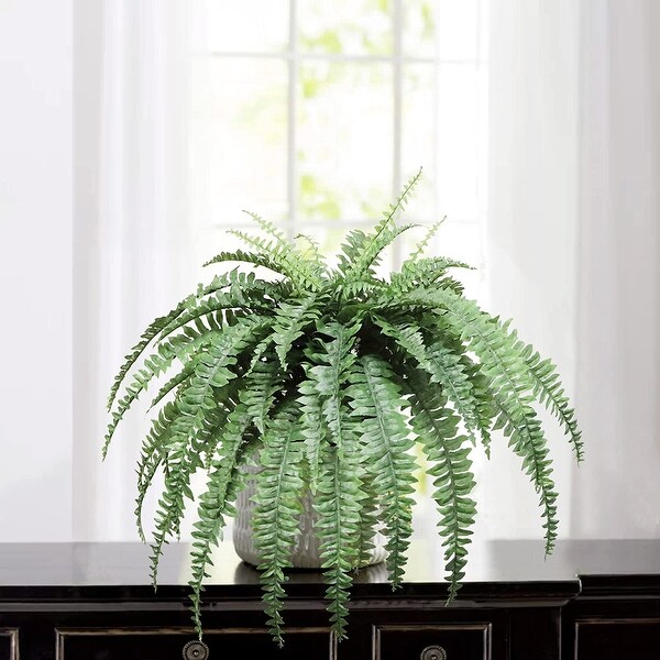 Silk Serenity's Jumbo Fern: 48Inch Faux Fern with 60 Fronds and UV Protection