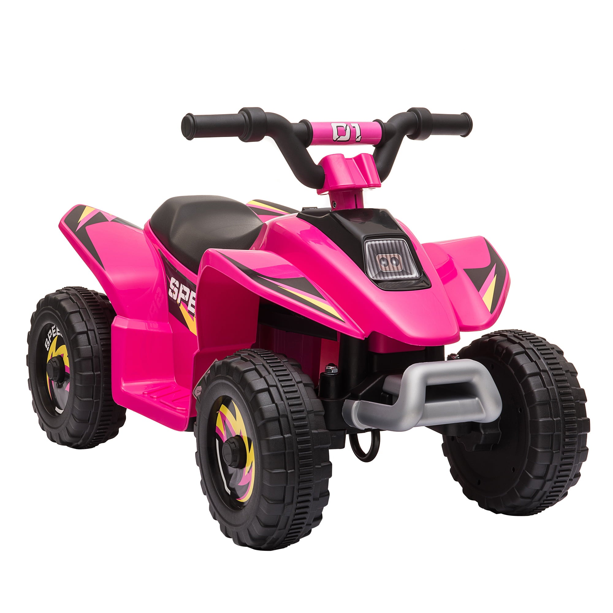 Aosom 6V Kids Electric Ride on Car with Big Wheels 3-5 Years Old Pink