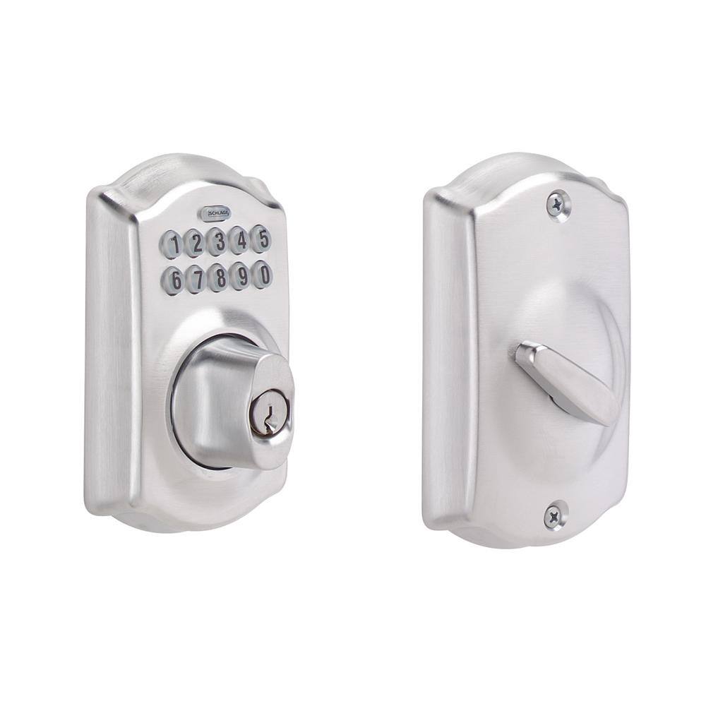 Schlage Camelot Satin Chrome Electronic Keypad Deadbolt BE365 CAM 626