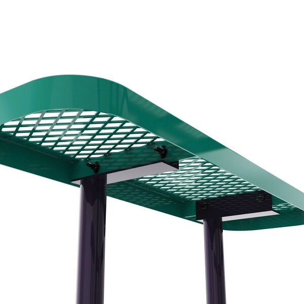 Commercial Grade Expanded Mesh Metal Outdoor Picnic Table