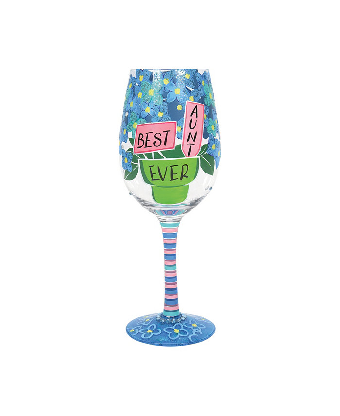 Enesco Lolita Best Aunt Ever Wine Glass 15 oz