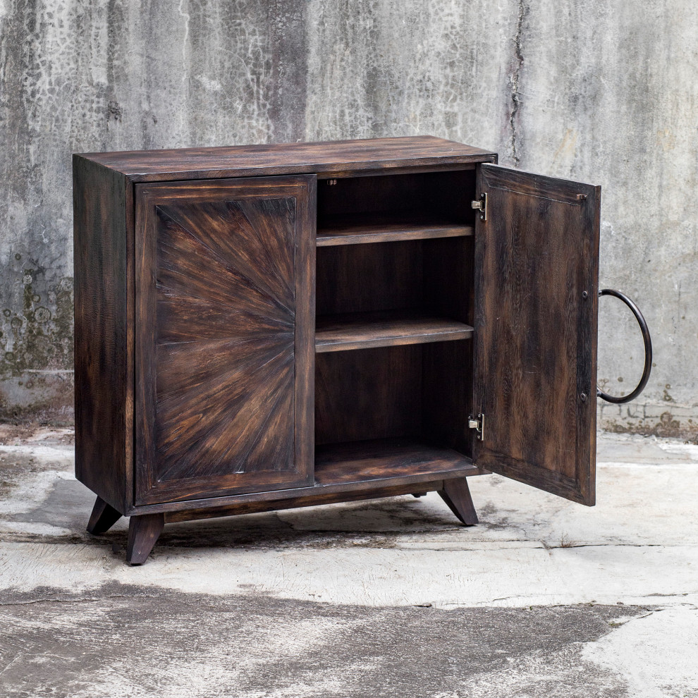 Uttermost Kohana 36x35 quotConsole Cabinet   Rustic   Accent Chests And Cabinets   by HedgeApple  Houzz