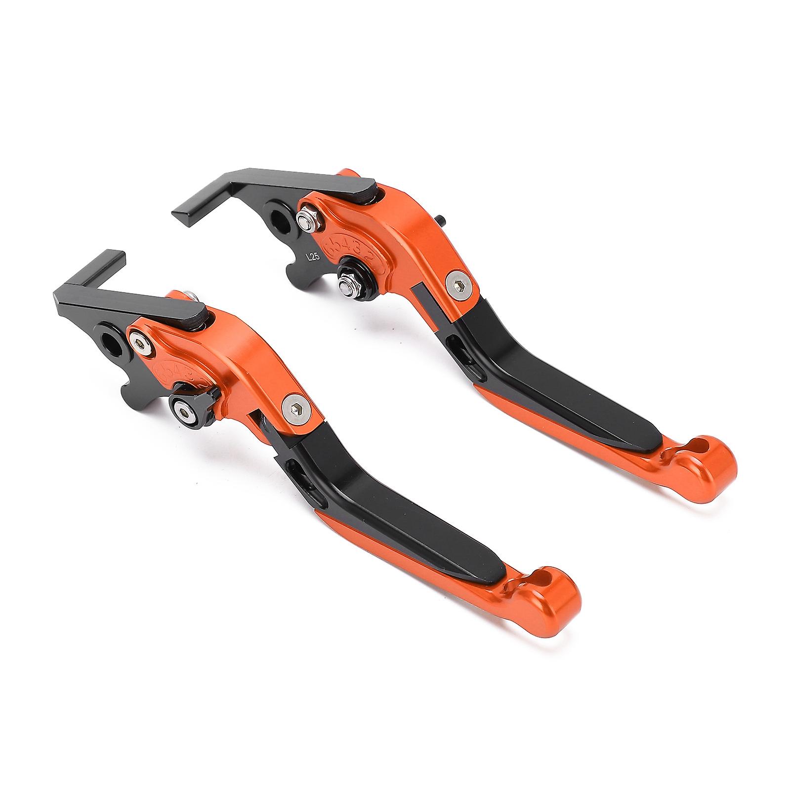 2 Pcs Motorcycle Left Right Brake Levers Motorcycle Modification Accessories Pit Dirt Motocross Parts Replacement For Yamaha Nmax 155 20152021orange