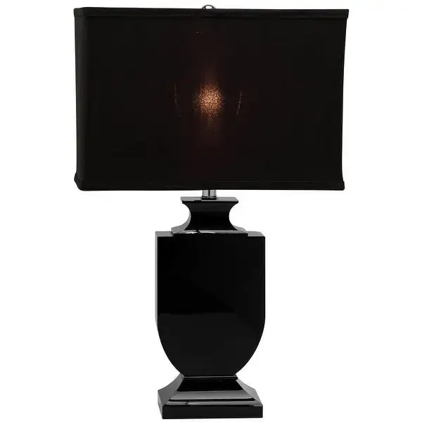 SAFAVIEH Lighting 24-inch Darcy Black Crystal Urn Table Lamp - 14