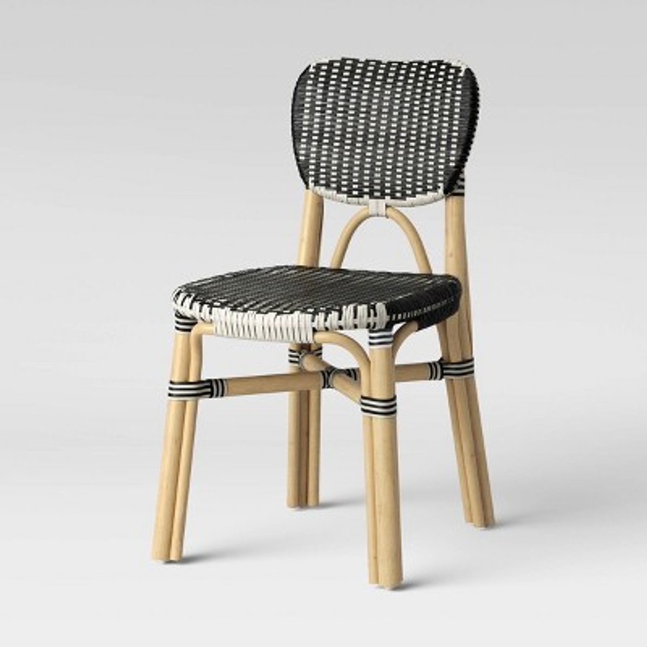 Canton Rattan and Woven Dining Chair Black/White - Threshold™