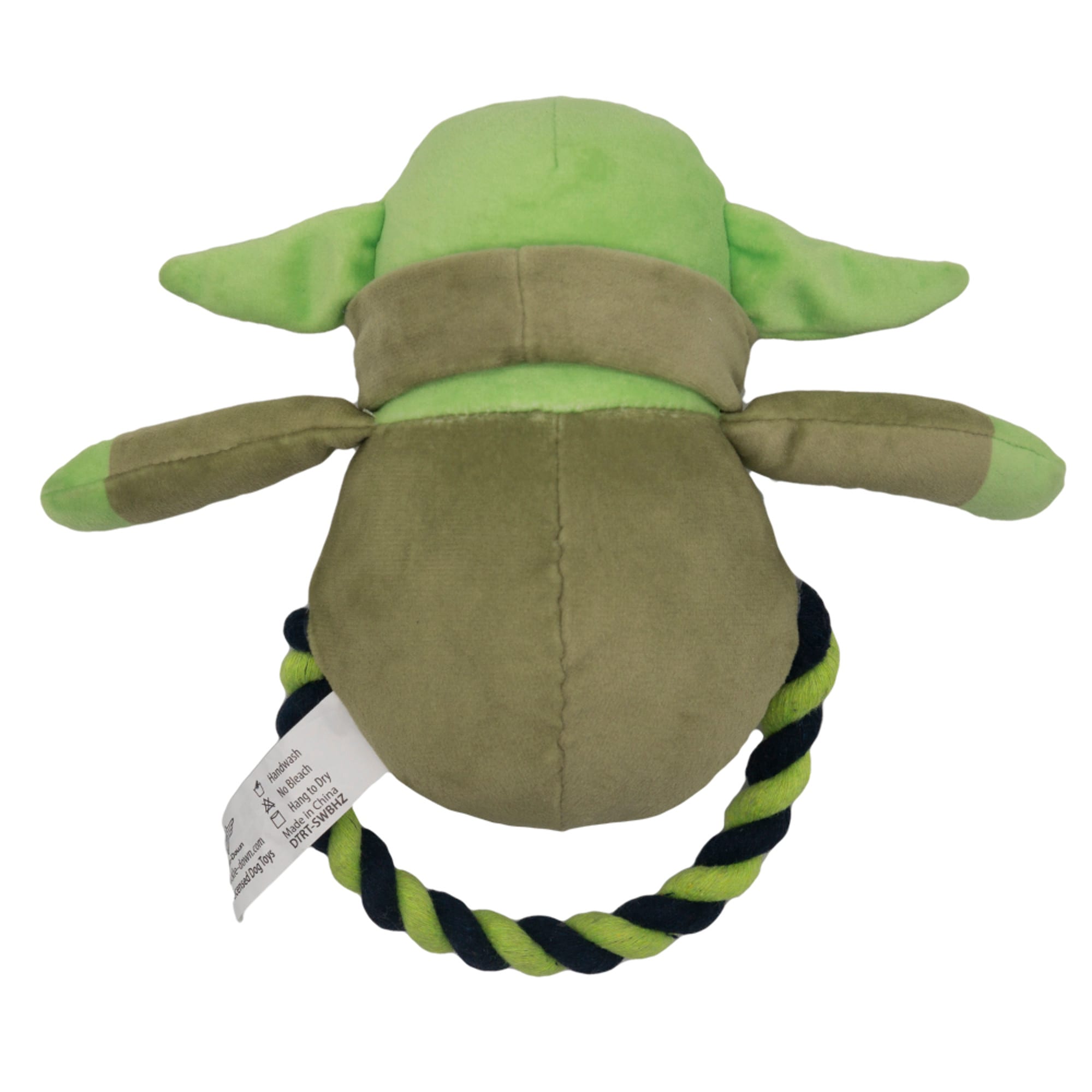 Buckle-Down Green/Black Star Wars The Child Plush and Round Rope Dog Toy， Small