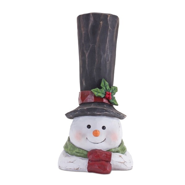 Tall Hat Snowman Shelf Sitter (Set of 2)