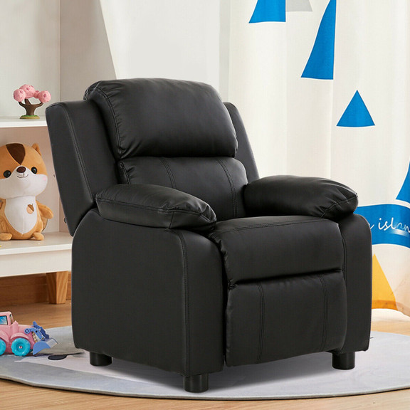 Costway 07528134 Kids Deluxe Headrest  Recliner So...