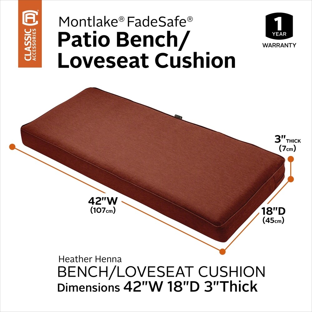 Montlake FadeSafe Patio Bench/Settee Cushion   18\