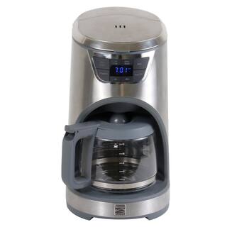 KENMORE Programmable 12- Cup Stainless Steel Drip Coffee Maker Aroma Control Reusable Filter KKECM12SS