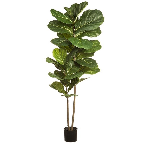 63 Artificial Green Fiddle Leaf Potted Plant