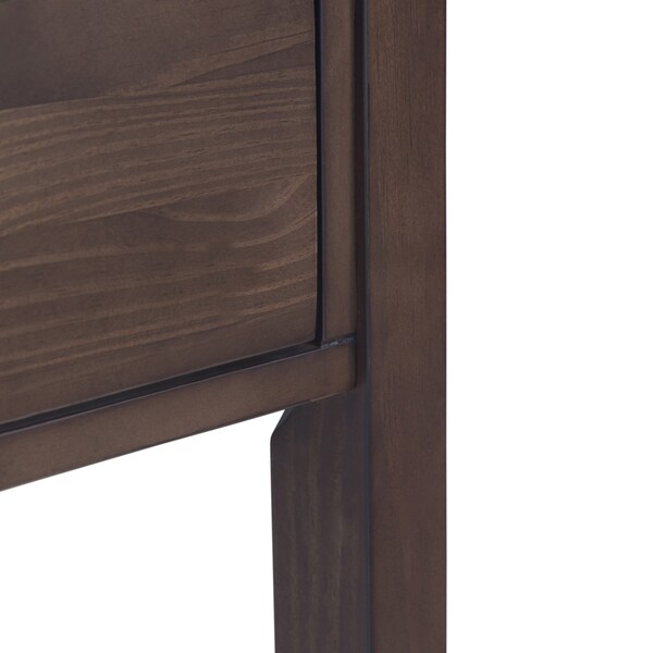 WYNDENHALL Fabian SOLID WOOD 60 inch Wide Contemporary Wide Console Table in Warm Walnut Brown - 60