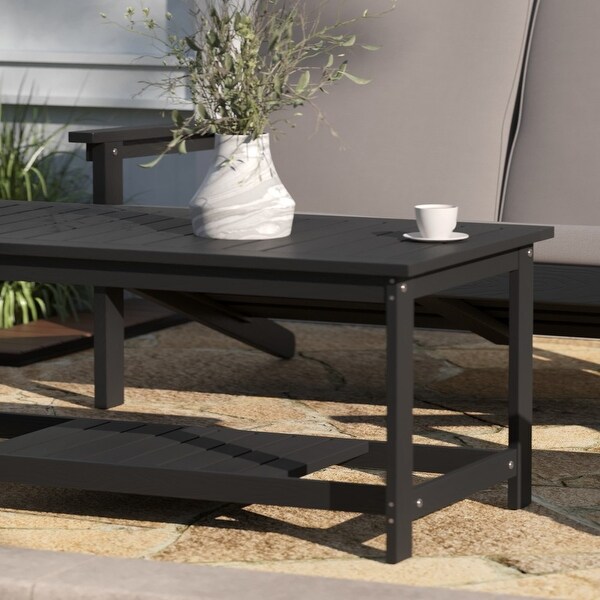 Indoor/Outdoor Poly Resin 2Tier Adirondack Coffee Table