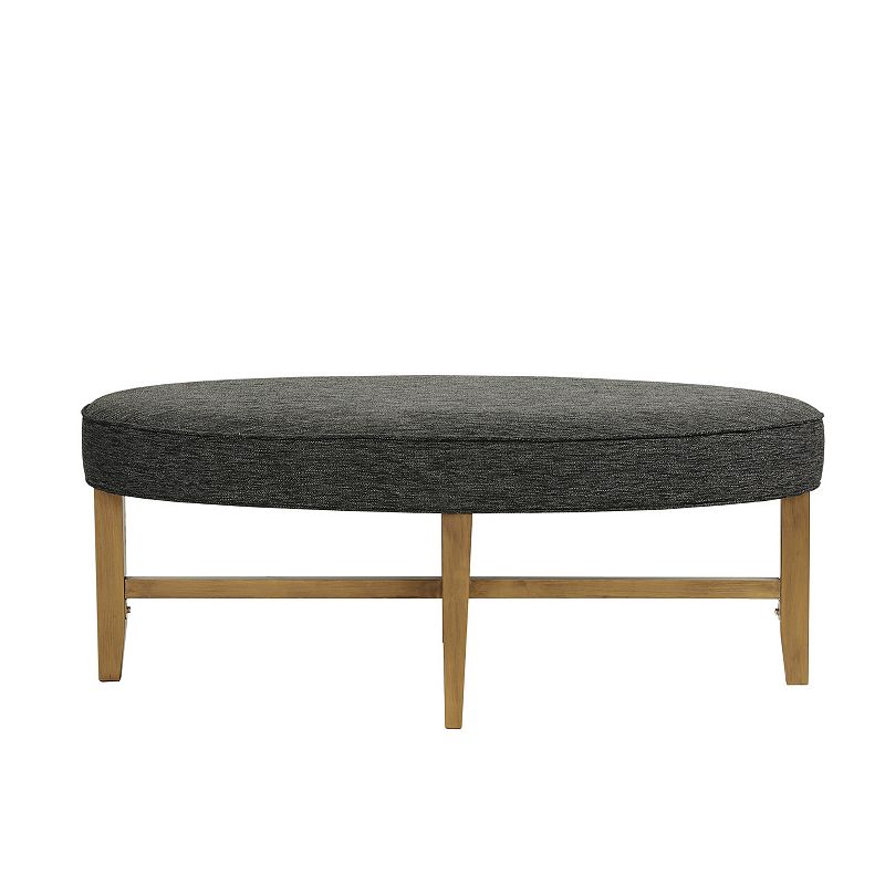 Madison Park Alina Oval Upholstery Cocktail Ottoman