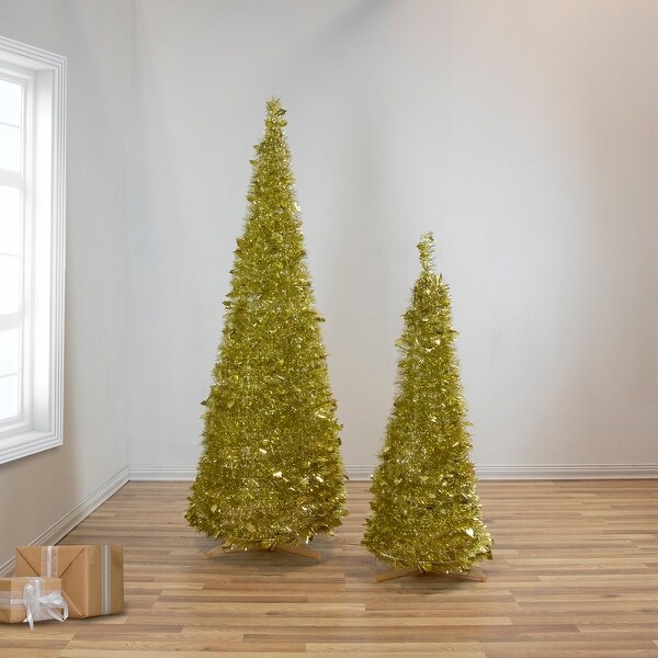 6' Tinsel PopUp Artificial Christmas Tree Unlit