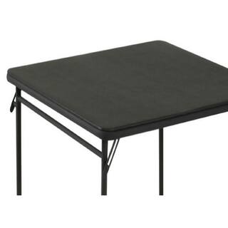 Cosco 34 in. Black Vinyl Top Folding Card Table 14696BLK1E