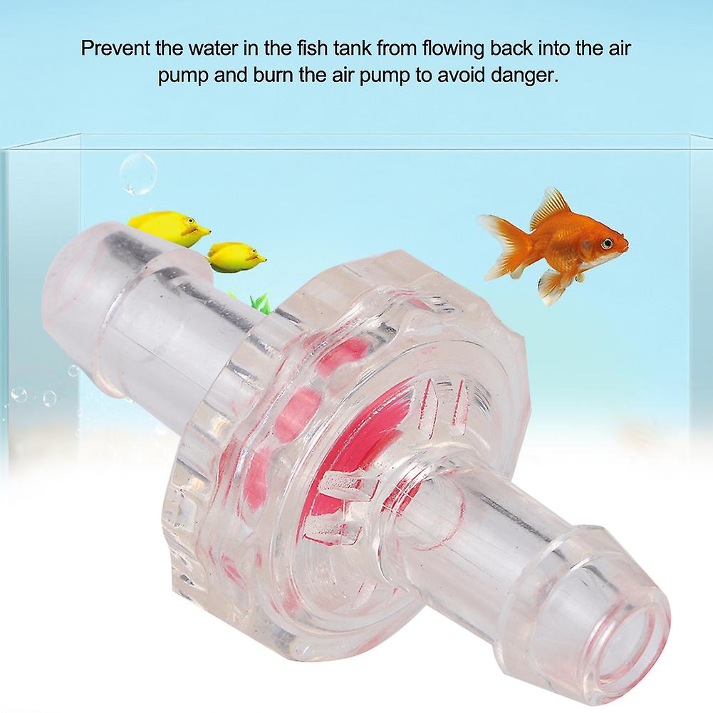 10pcs Aquarium Air Pump One Way Non Return Check Valve Waterstop Accessory For Fish Tank(7mm )