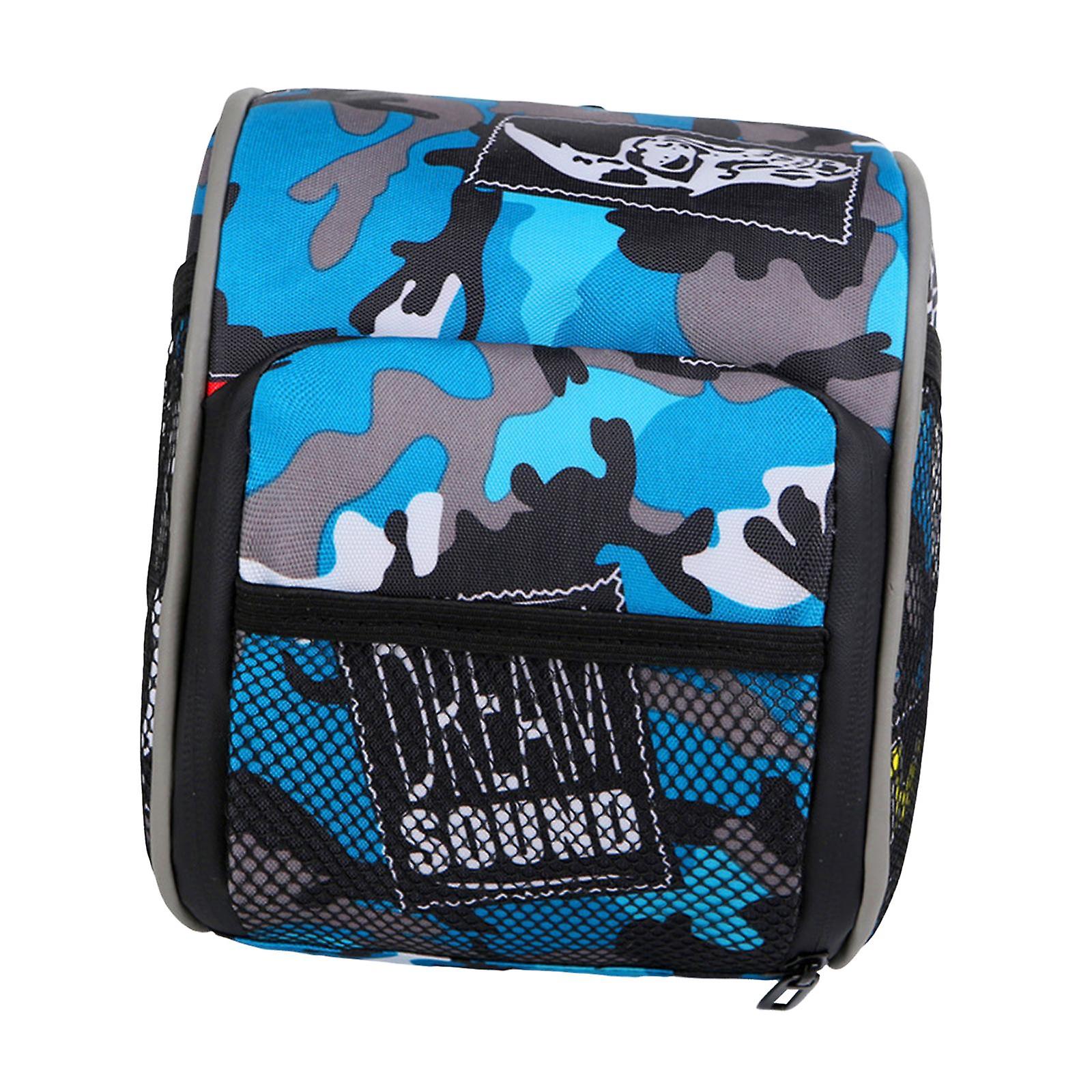 Bike Handlebar Bag Bicycle Front Bag For Motorcycles Riding Travel Tricycles Light Blue