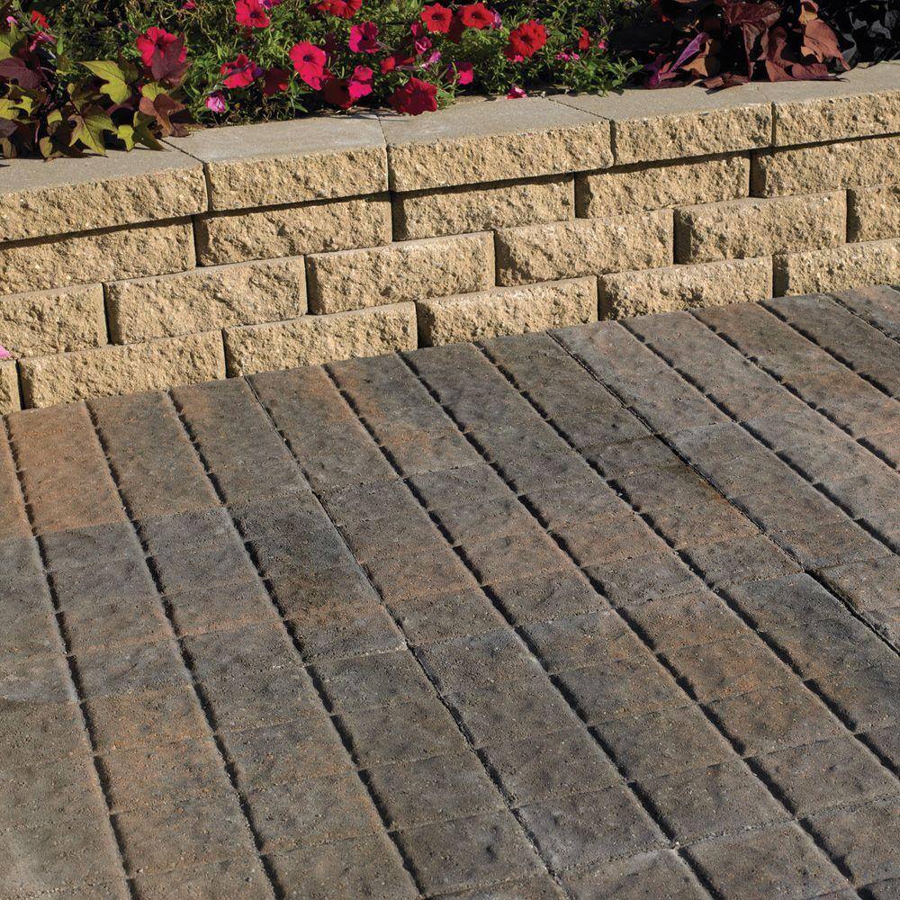 Anchor 16 in. x 16 in. CharcoalTan Cobblestone Concrete Step Stone (90-Piece Pallet) 12051076