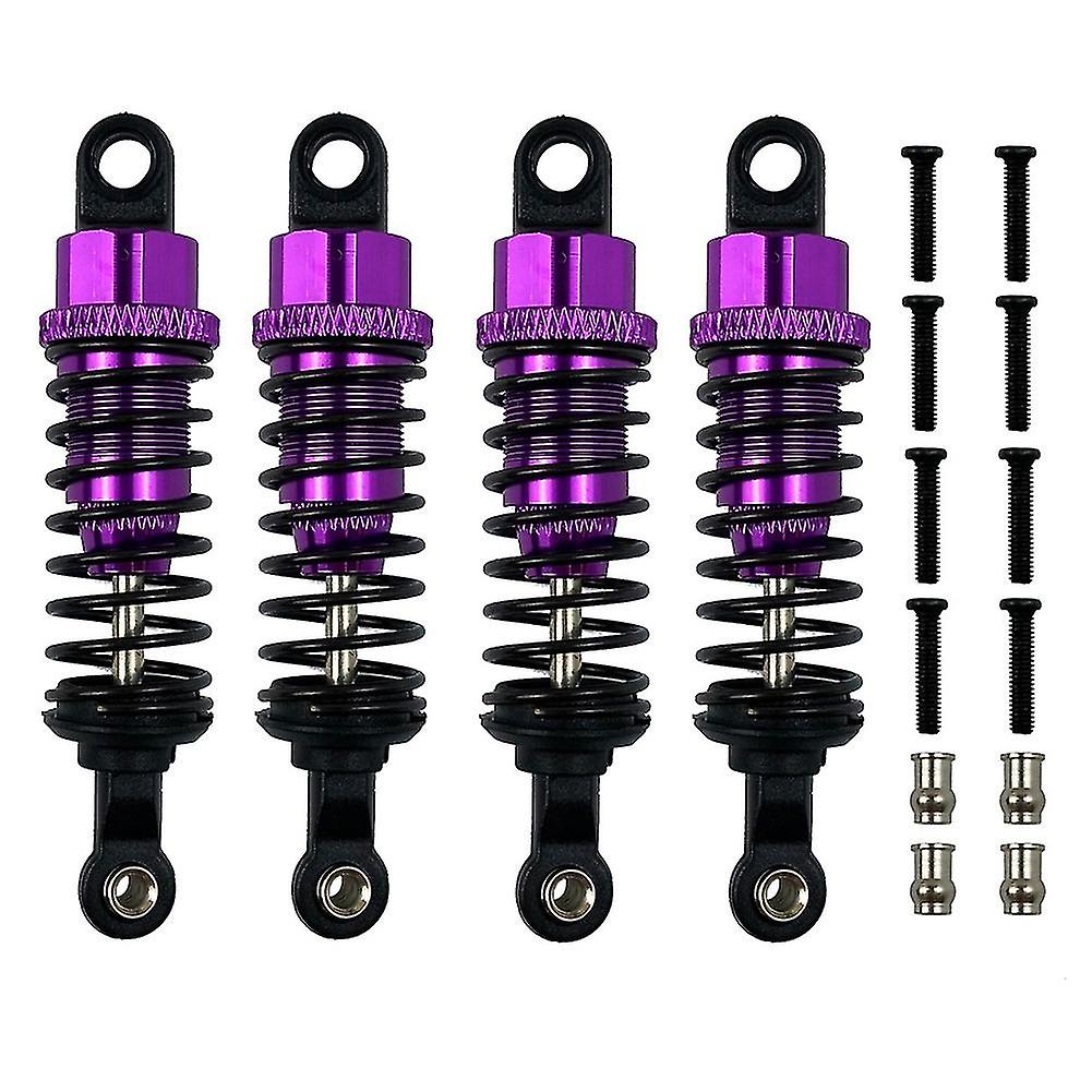 4pcs Metal Damper For A959 A959-b A949 A969 A979 K929 1/18 Rc Car Upgrades Parts，purple