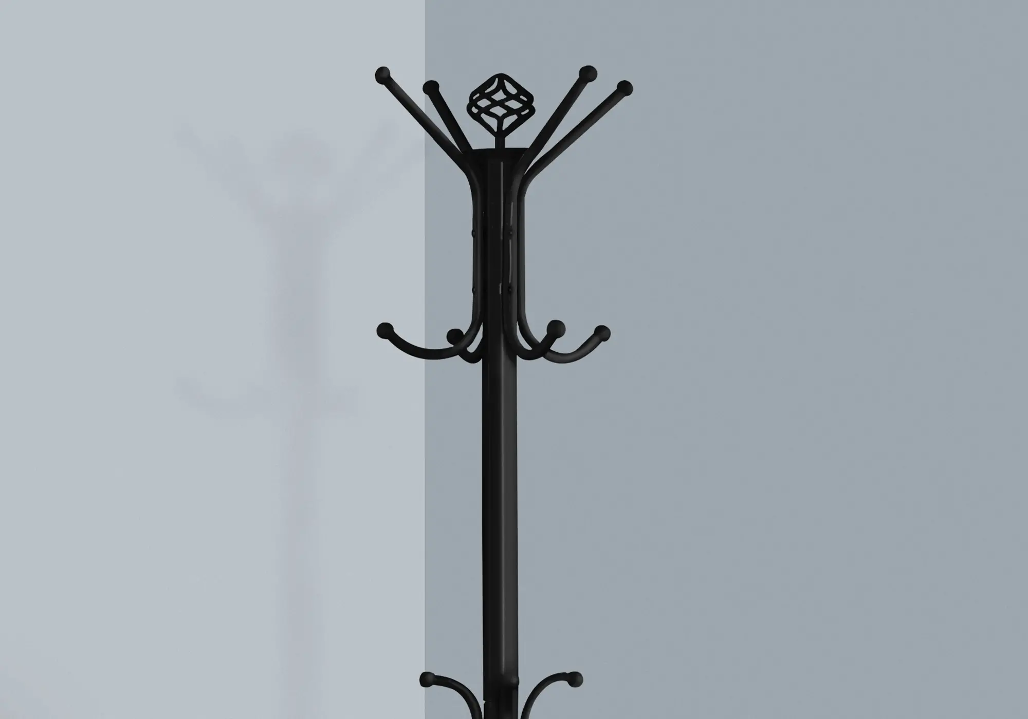 Contemporary Black Metal Coat Rack