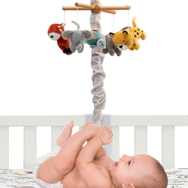 Lambs amp Ivy Wild Life Musical Baby Nursery Crib Mobile Protect The Animals