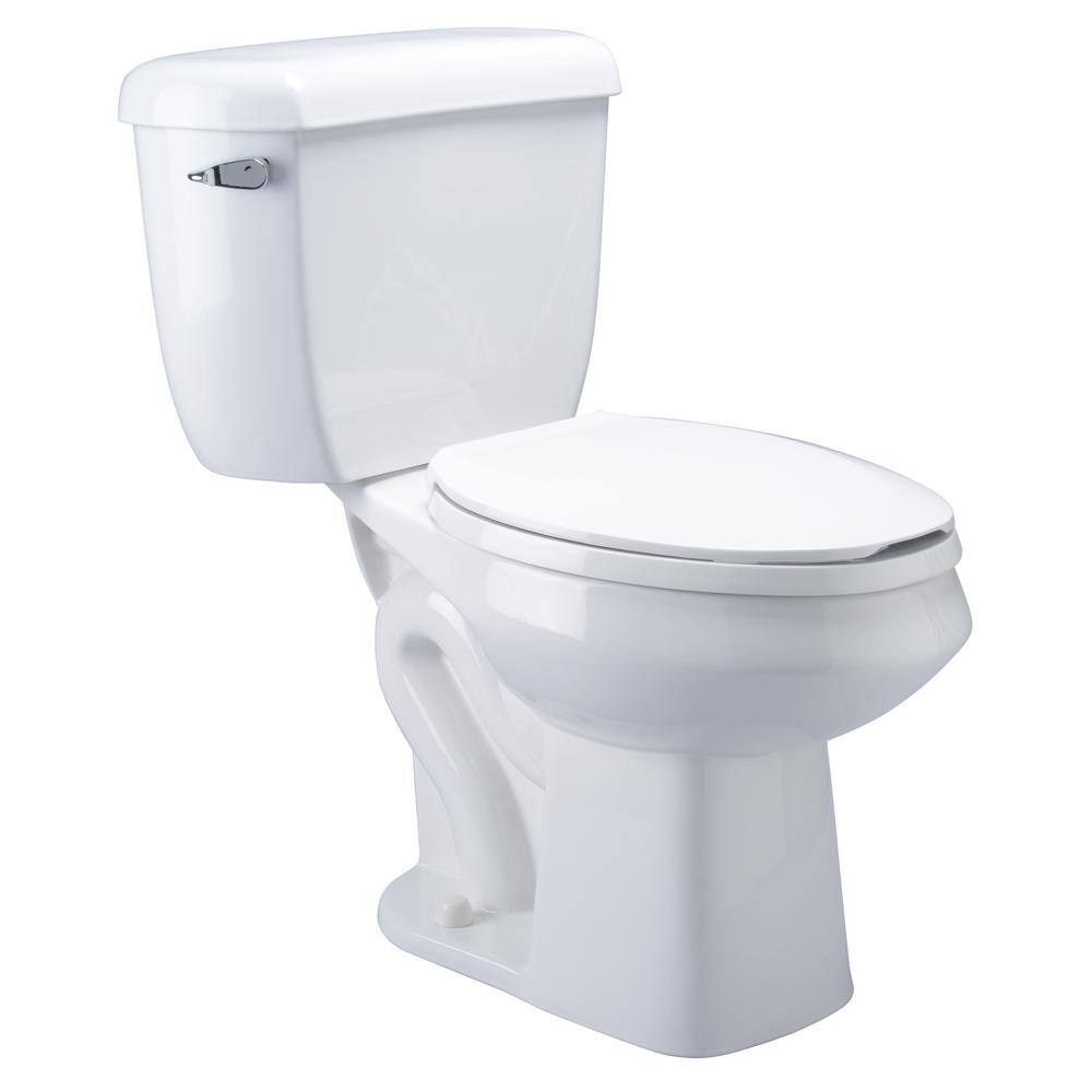 Zurn 2-Piece 1.6 GPF Single Flush Elongated Pressure Assist Toilet in White Z5570