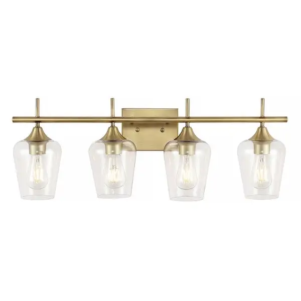 GetLedel 4-light Vanity Light Sconce With Clear Glass Shades