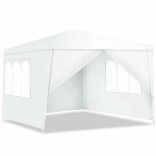 10 ft. x 10 ft. White Outdoor Side Walls Canopy Tent WF-OP3592