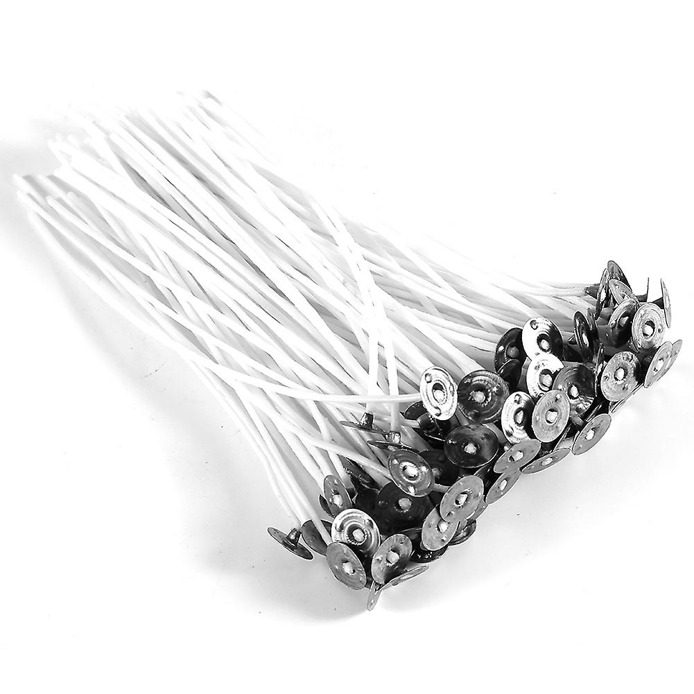 100pcs 14cm Candle Wicks Cotton Core Candle Making Accessory W/ Sustainer