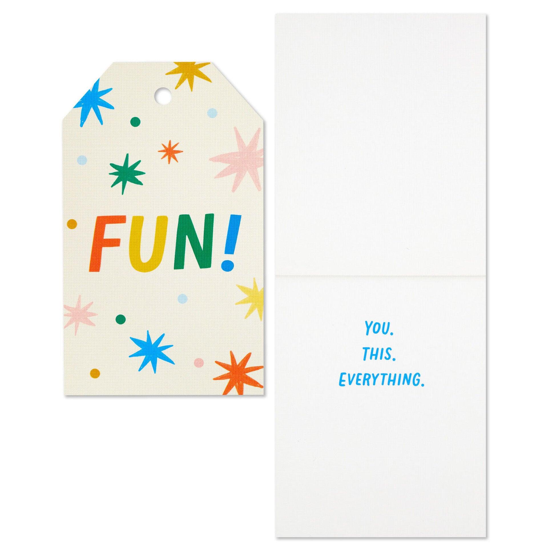 Hallmark  Fun! Large Gift Tag and Ribbon Set