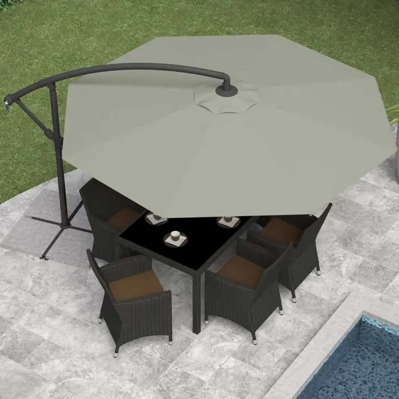 Sandy Gray Offset Patio Umbrella