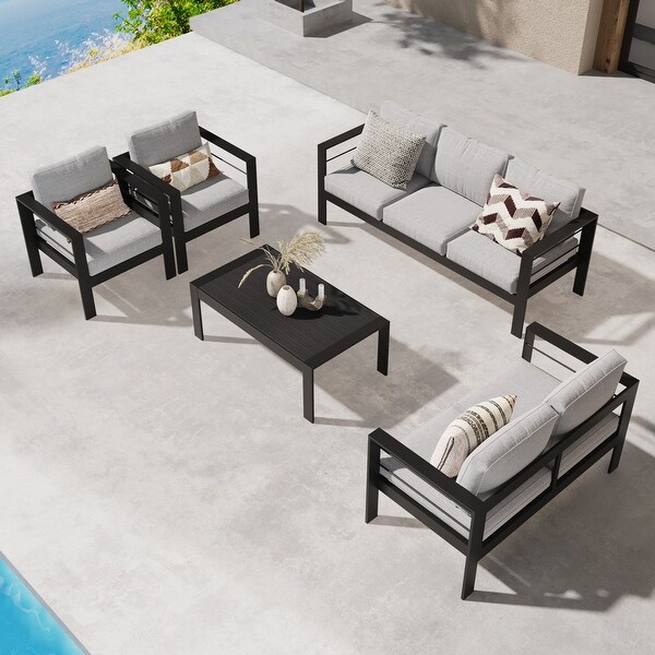 Royalcraft 5 Piece Aluminum Outdoor Sectional Seating Group