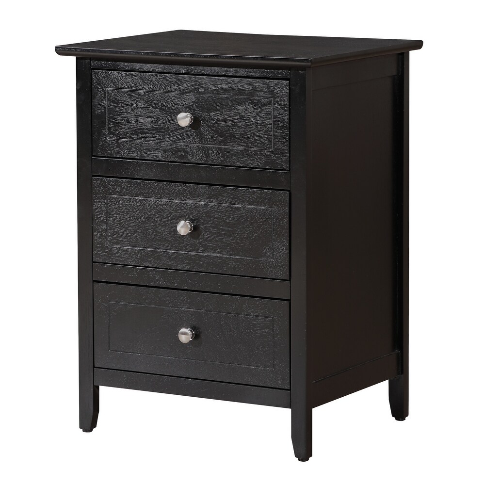 Daniel 3 Drawer Nightstand (25 in. H x 15 in. W x 19 in. D)