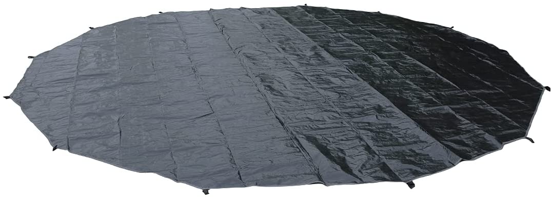 UNISTRENGH 3M Outdoor Black Ultralight PE Anti-Dirty Mat for Bell Tent Glamping Yurt Round Mat