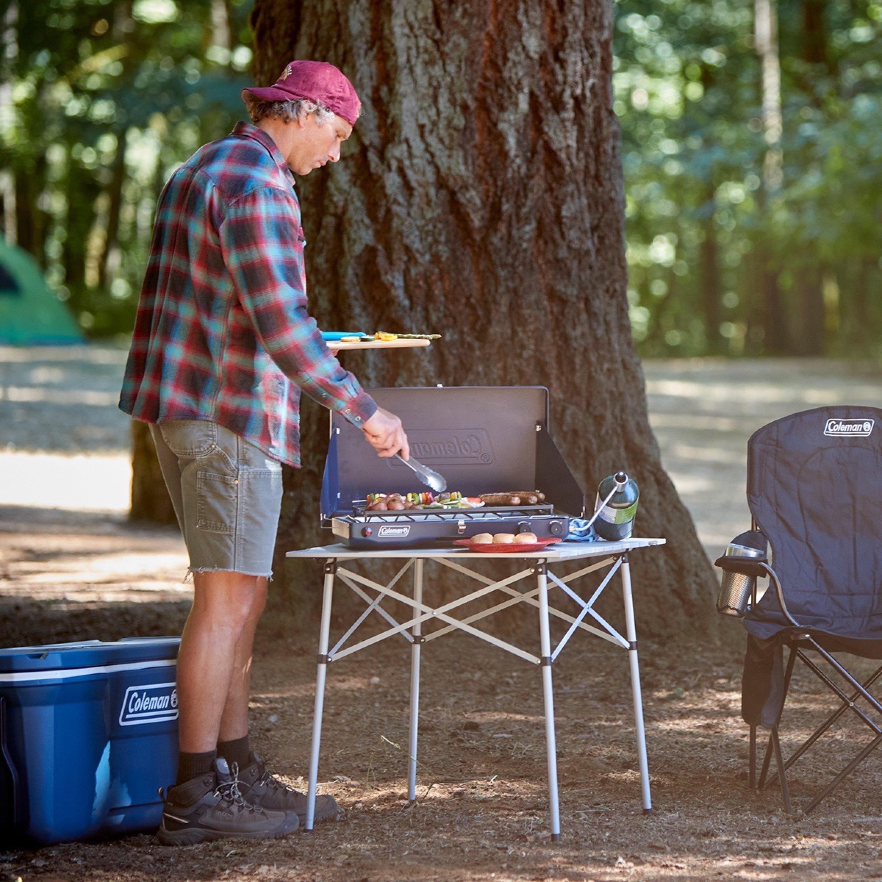 Coleman Classic 3-in-1 2 Burner Camping Stove, Blue Nights